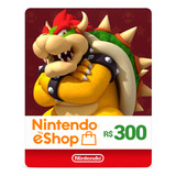 Cartão Nintendo Switch R 300 Reais Eshop Brasil Envio Flash