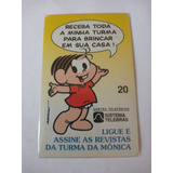 Cartão Orelhão Telefonico Mônica Mídia Telebrás