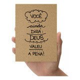 Cartão Papel Kraft 10x15cm 50 Unidades Várias Mensagens