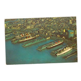 Cartão Postal Antigo Do Porto Cidade De Nova York