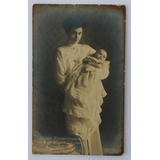 Cartão Postal Antigo Mãe E Bebê 1920 Cód 65