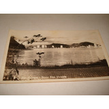 Cartão Postal Antigo Santos Praia De São Vicente 1952