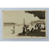 Cartão Postal Antigo Santos Praia Do Gonzaga 1943