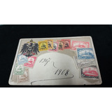 Cartão Postal Antigo Virada Do Ano 1907 1908 Alemão Raridade