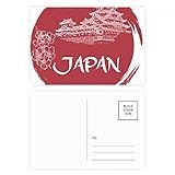 Cartão Postal Com Bandeira Nacional Do Japão Conjunto De Cartões Postais De Aniversário Cartão De Agradecimento