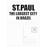 Cartão Postal De Aniversário De São Paulo A Maior Cidade Do Brasil