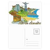 Cartão Postal De Aniversário Pintado à Mão No Rio De Janeiro