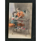 Cartão Postal Foto Pintado À Mão Antigo De 1933 N.03