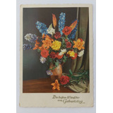 Cartão Postal Jarro Com Flores