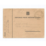 Cartão Postal orgão Expedidor Tchecoslováquia 1938 circulado