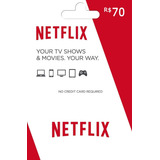 Cartão Pré pago Netflix R 70 Reais Assinatura Envio Rapido