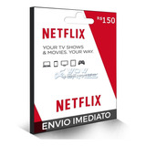 Cartão Prépago Netflix R 150 Reais