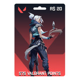 Cartão Presente Valorant R 20 575vp