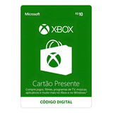 Cartão Presente Xbox Gift Card Microsoft Brasil R 10 Reais