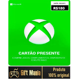 Cartão Presente Xbox Gift Card Microsoft Brasil R 180 Reais