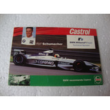Cartão Promocional Castrol Willians Bmw F 1 Ralf Schumacher