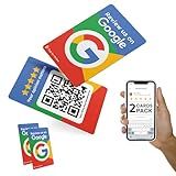 Cartão Reutilizável Review Tap Para Avaliações Do Google Pacote Com 2 Cartões Cartão De Avaliação QR E Tap NFC Avalie Nos No Google Tap Card IPhone E Android Cartão Boost My Reviews