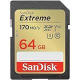 Cartão SD SanDisk 64GB Extreme SDXC UHS I C10 U3 V30 4K UHD SDSDXV6 064G GNCIN