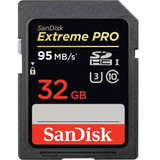 Cartão Sd Sdhc 32gb C10 95mbs U3 4k Extreme Pro Lacrado