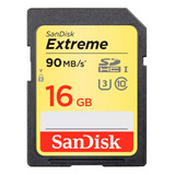 Cartão Sd Sdhc Sandisk Extreme 16gb 90mbs