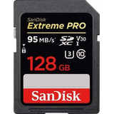 Cartão Sd Sdxc Sandisk Extreme Pro 128gb 95mb s Uhs 3 C10 4k
