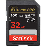Cartão Sdhc Sandisk 32gb Extreme Pro 4k 100mb s Uhs i V30 U3