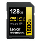 Cartão Sdxc 128gb Lexar Gold 4k 1800x 280mb s Uhs ii V60 U3