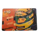Cartão Telefônico Ayrton Senna Lote 12 Pasta 38 