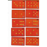 Cartão Telefonico serie Fechad completa domino Vermelho raro
