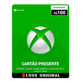 Cartão Xbox Live 100 Reais Gift Card Brasileiro Envio Flash
