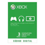 Cartão Xbox Live Gold Brasil Cartão