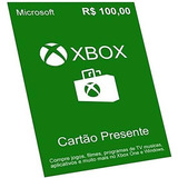 Cartão Xbox R 100 Reais Microsoft Cartão Presente Xbox Live
