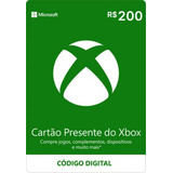 Cartão Xbox R  200 Reais