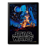 Cartaz De Filme Poster Moldurado Star Wars Vintage fg 
