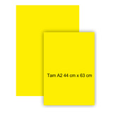 Cartaz Duplex A2 44x63 Liso Amarelo C 100 Unidades