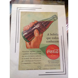 Cartaz Propaganda Antiga Coca Cola Década De 50
