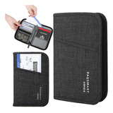 Carteira Case Porta Passaporte Cartão Rfid Id Viajem Bagsmart Cor Preto Liso
