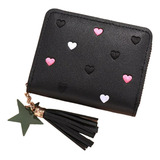 Carteira Feminina Coração Elegante Porta Moedas Com Ziper