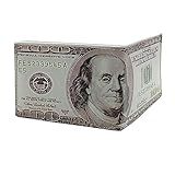 Carteira Masculina Estampada Notas Cédulas Super Slim Porta Documento Dinheiro Dolar Real Executiva