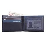 Carteira Masculina Horizontal Doc Couro Legítimo -Preto Design-