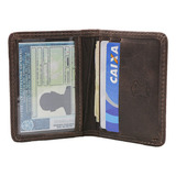 Carteira Masculina Pequena Porta Cartão De Crédito Couro