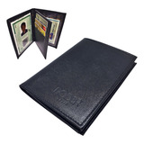 Carteira Masculina Roder Porta Cartão Documento Carro Couro Slim Monolo Cor Preto