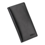 Carteira Masculina Vintage De Couro Pu Bolsa Longa Com Duas