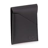 Carteira Minimalista Porta Cartão Prático Couro Legítimo Preto