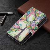 Carteira Pintada Com Zíper Flip Estojo De Couro Para iPhone