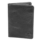 Carteira Porta Documento Slim Couro Legítimo C Visor Para Rg Preto 