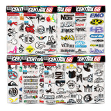 Cartela 115 Adesivos Motocross Moto Gp Kit M1