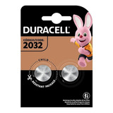 Cartela 2 Pilha Bateria Cr 2032 Duracell 3v Lithium Moeda