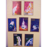 Cartela 7 Selos Ajman Lote Filatelia Apollo 16 Espacial