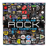 Cartela 96 Adesivos Rock Igual Camisa Camiseta Bandas M1